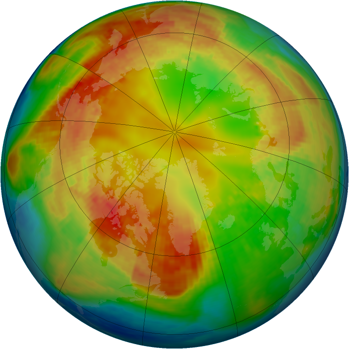 Arctic ozone map for 17 February 2004